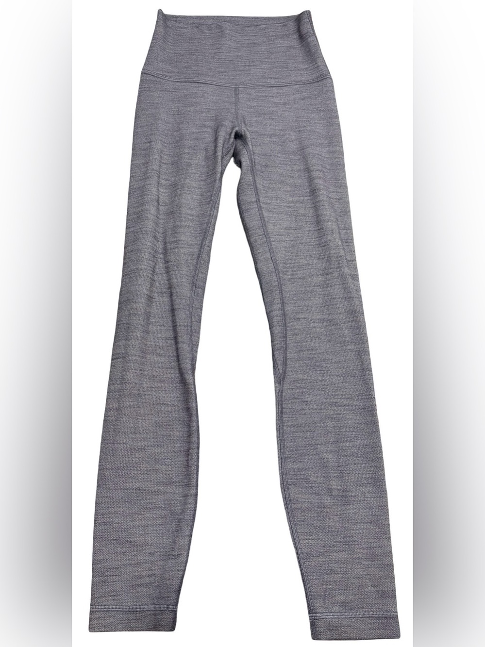 Lululemon Wunder Under Pants Mini Heathered Herringbone Grey Size 2
